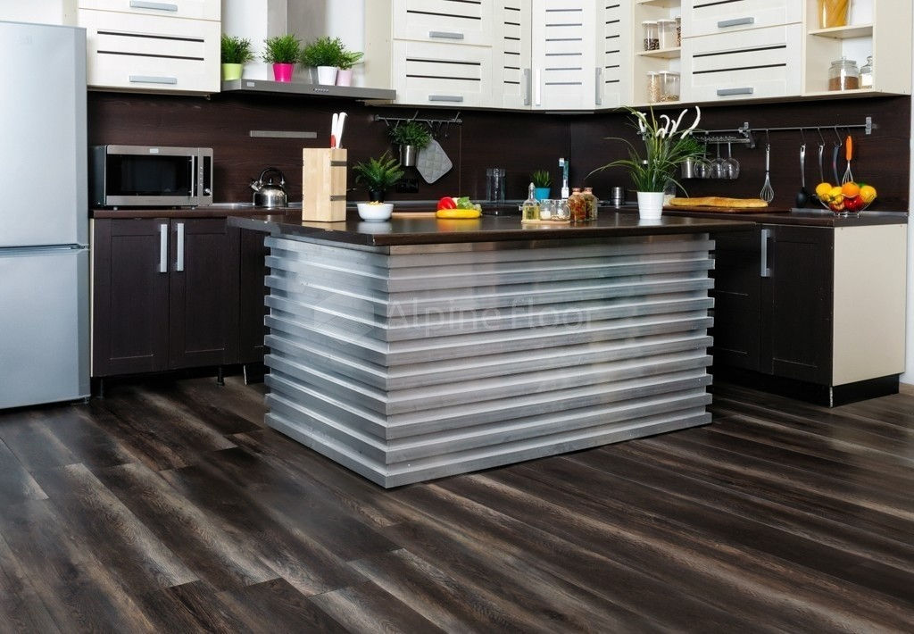 Кварцвиниловая плитка "Alpine Floor" Орех Темный  (1219*184*2мм) — купить в Владимире