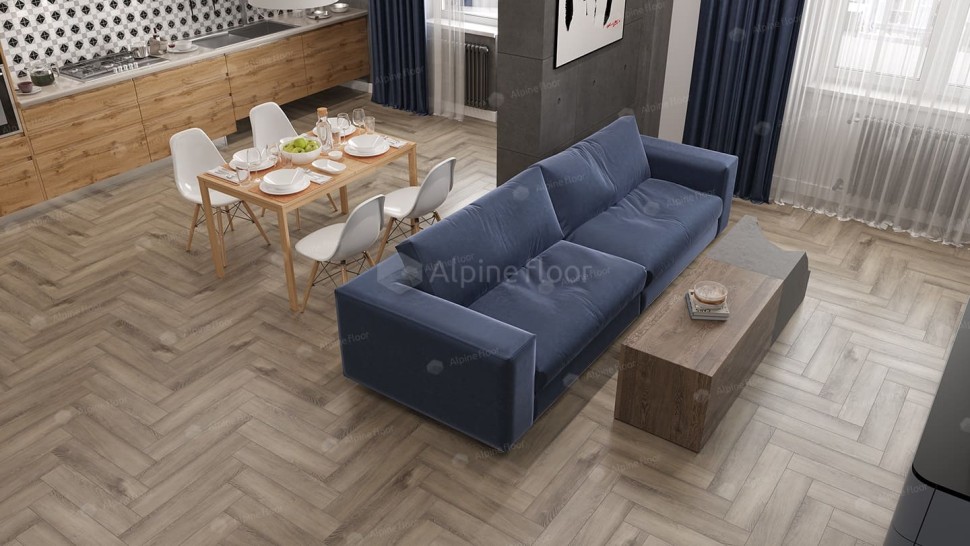 Виниловая плитка "Alpine Floor" Parquet LVT Дуб Исида (590*118*2,5 мм) — купить в Владимире