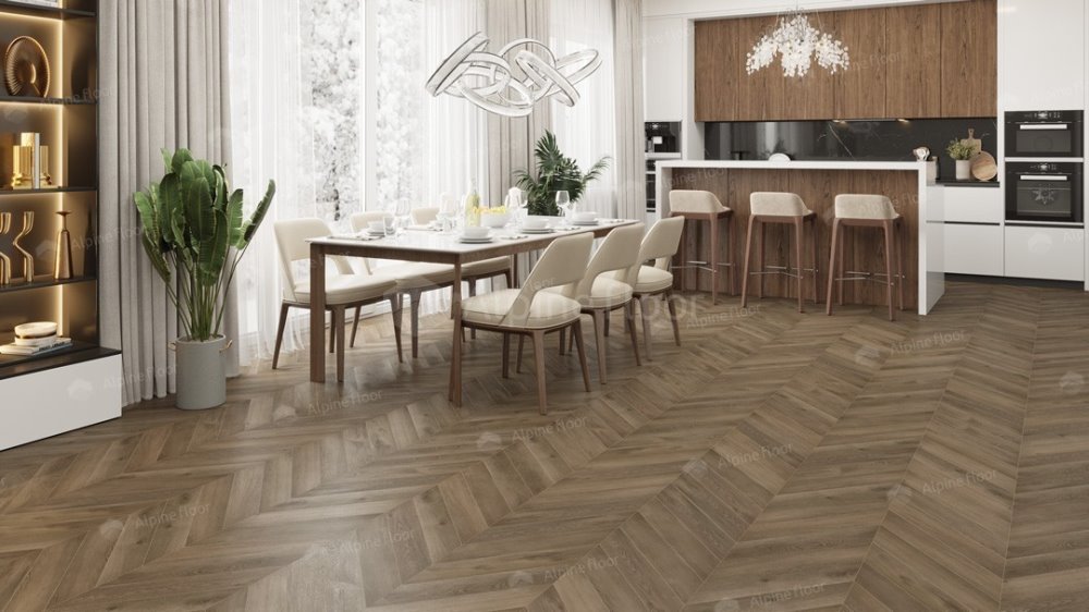 LVT плитка "Alpine Floor" Дуб Насыщенный (555*127*2,5 мм) — купить в Владимире