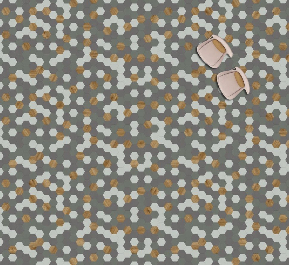 Виниловая плитка "Moduleo" Moods Hexagon 349 (226,32*196*2,5 мм) — купить в Владимире