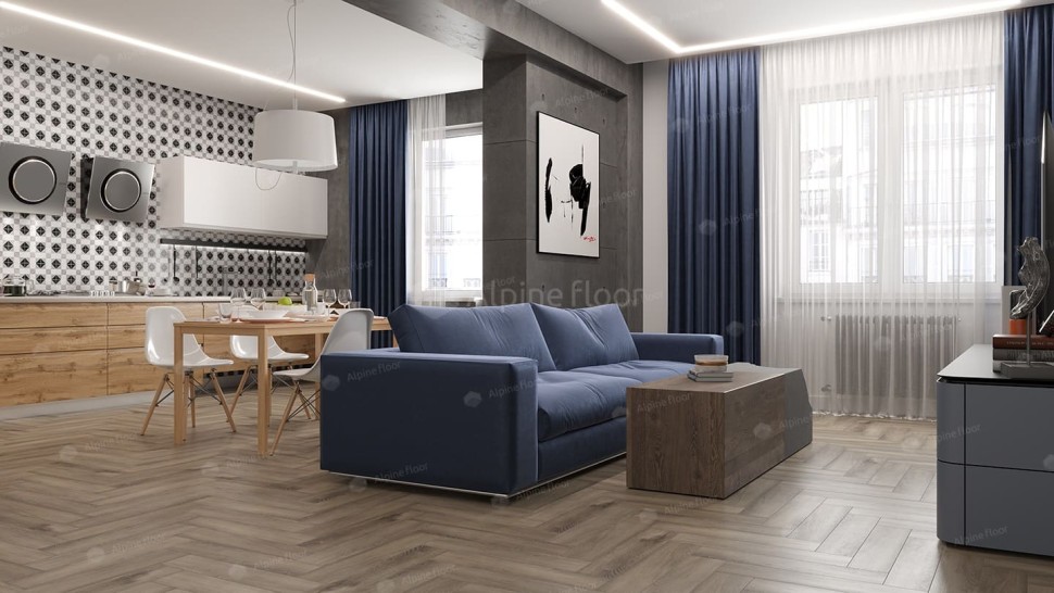 Виниловая плитка "Alpine Floor" Parquet LVT Дуб Исида (590*118*2,5 мм) — купить в Владимире