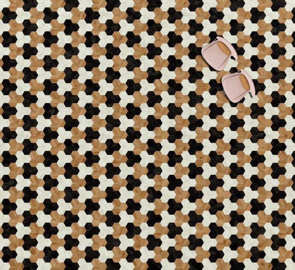 Виниловая плитка "Moduleo" Moods Hexagon 354 (226,32*196*2,5 мм) — купить в Владимире