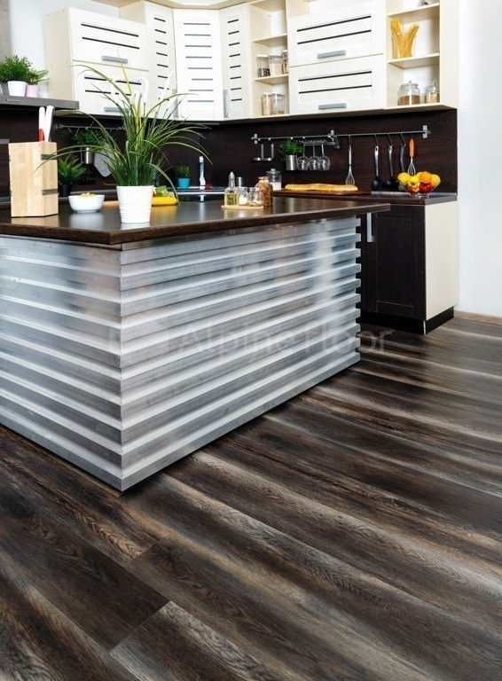 Кварцвиниловая плитка "Alpine Floor" Орех Темный  (1219*184*2мм) — купить в Владимире