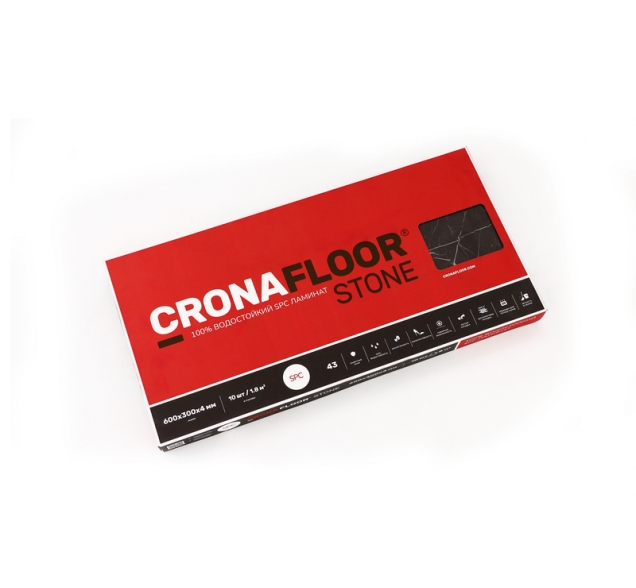 SPC ламинат "CronaFloor" Stone 4V Ноче (600*300*4 мм) — купить в Владимире