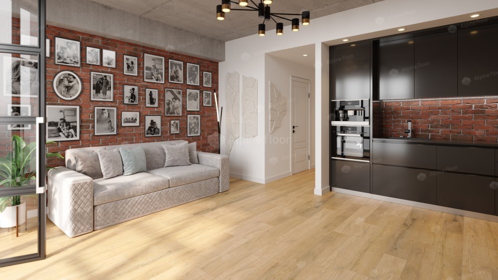 SPC Ламинат "Alpine Floor" Дуб медовый (1220*183*8 мм) — купить в Владимире