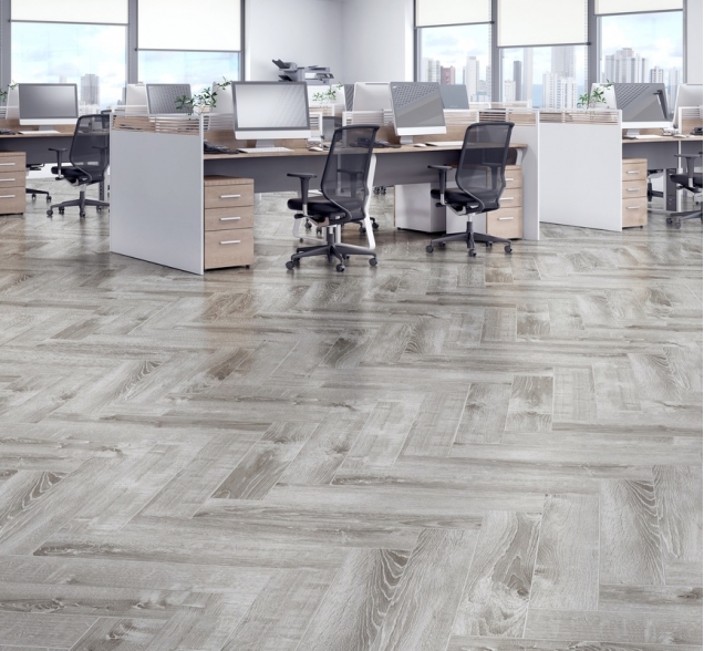 Виниловый ламинат SPC "Cronafloor" Herringbone Дуб Страсбург (640*128*4,5 мм) — купить в Владимире