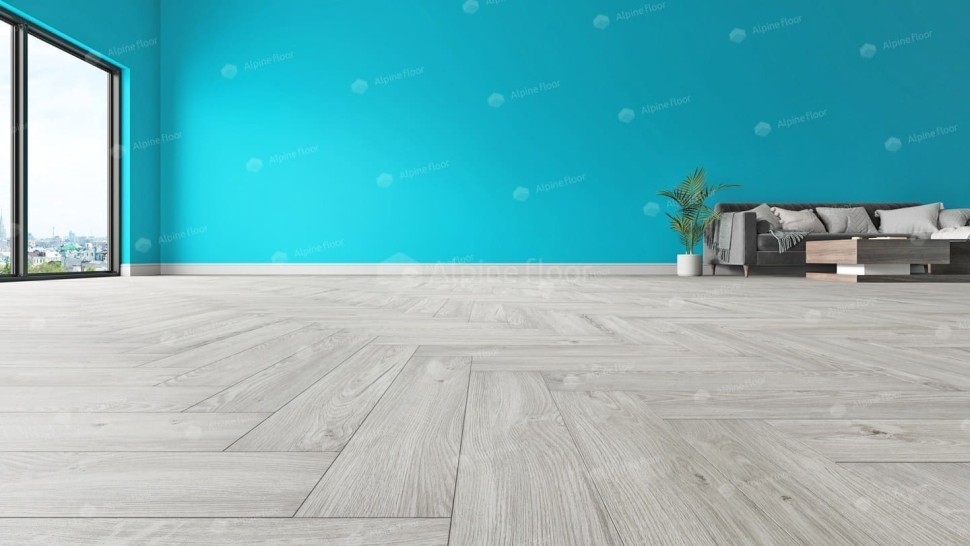 Виниловая плитка "Alpine Floor" Parquet LVT Снежный (590*118*2,5 мм) — купить в Владимире