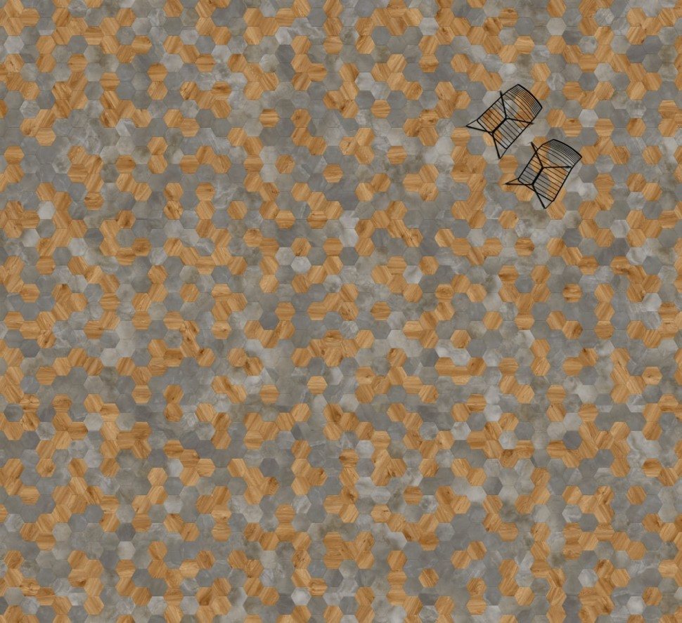 Виниловая плитка "Moduleo" Moods Hexagon 323 (226,32*196*2,5 мм) — купить в Владимире