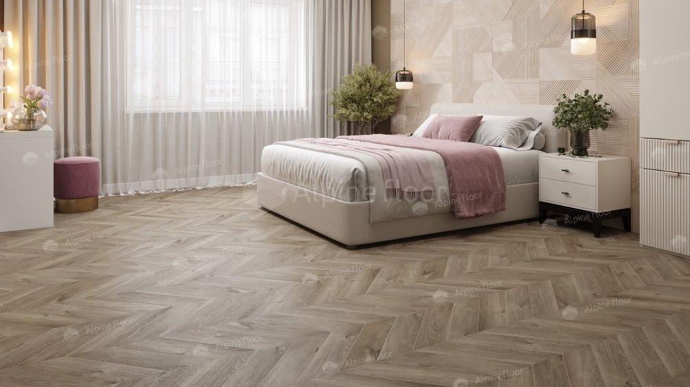 LVT плитка "Alpine Floor" Дуб Натуральный Отбеленный (555*127*2,5 мм) — купить в Владимире