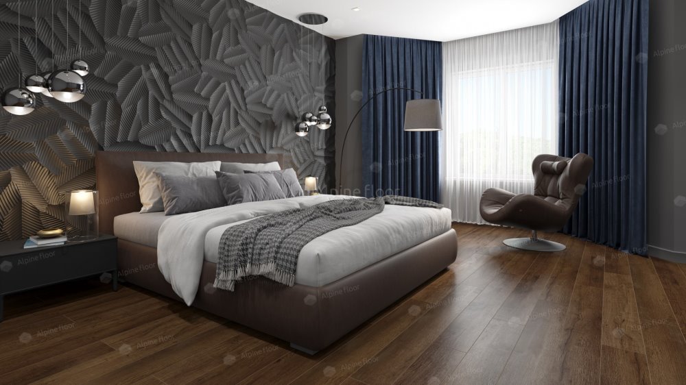 SPC Ламинат "Alpine Floor" Дуб шоколадный (1220*183*8 мм) — купить в Владимире