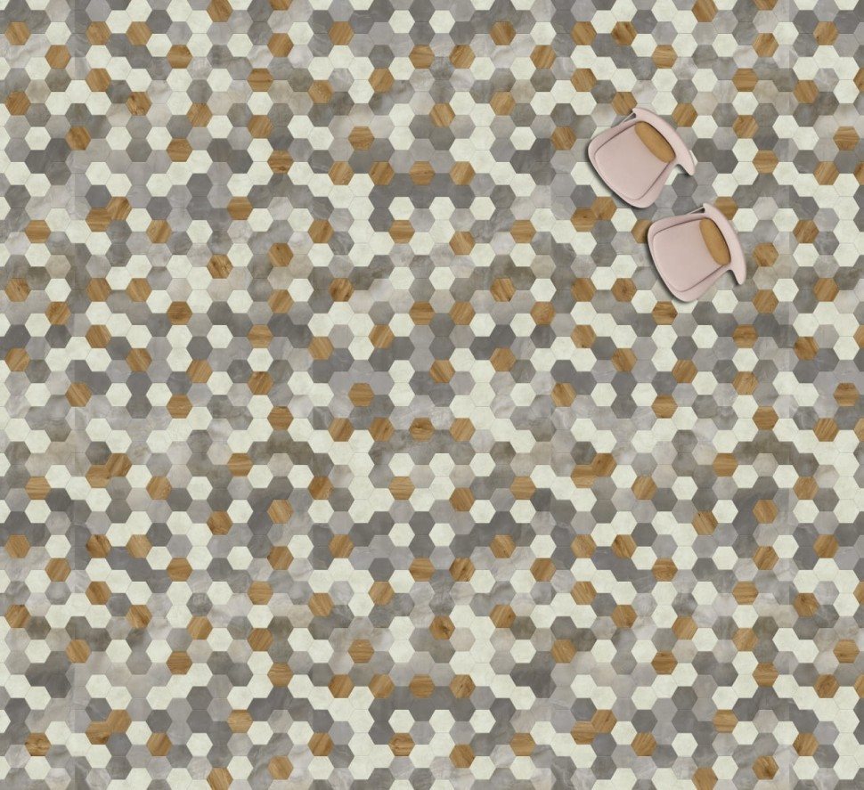 Виниловая плитка "Moduleo" Moods Hexagon 348 (226,32*196*2,5 мм) — купить в Владимире