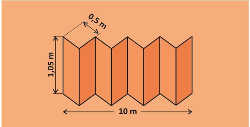 Подложка-гармошка "Солид" 3мм (10,5 м2) оранжевая