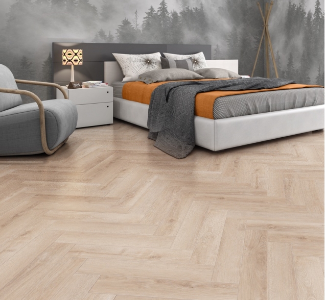 Виниловый ламинат SPC "Cronafloor" Herringbone Дуб Дижон (640*128*4,5 мм) — купить в Владимире