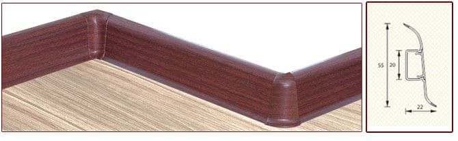 Плинтус "Идеал" пластиковый Комфорт Клен (2500*22*55 мм) — купить в Владимире