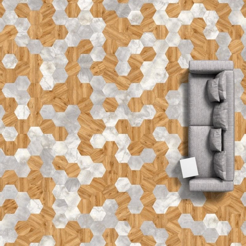 Виниловая плитка Big Hexagon 261 (452,64*392*2,5 мм) — купить в Владимире