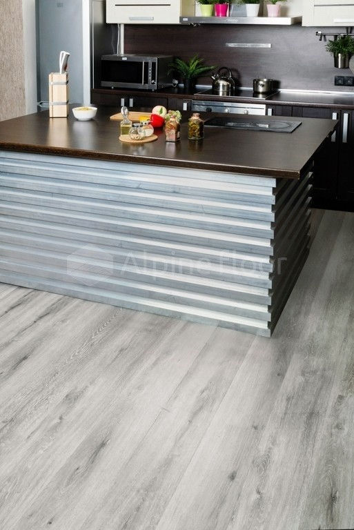 Замковая ПВХ плитка "Alpine Floor" Ясень Серый  (1220*183*4мм) — купить в Владимире