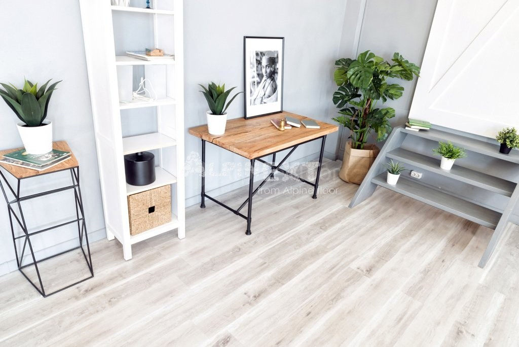 Замковая ПВХ плитка "Alpine Floor" Дуб выбеленный  (1220*183*4мм) — купить в Владимире